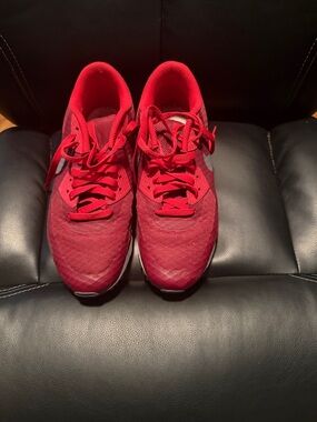 Nike Red Mesh and Suede air max 95' Athletic Sneakers
